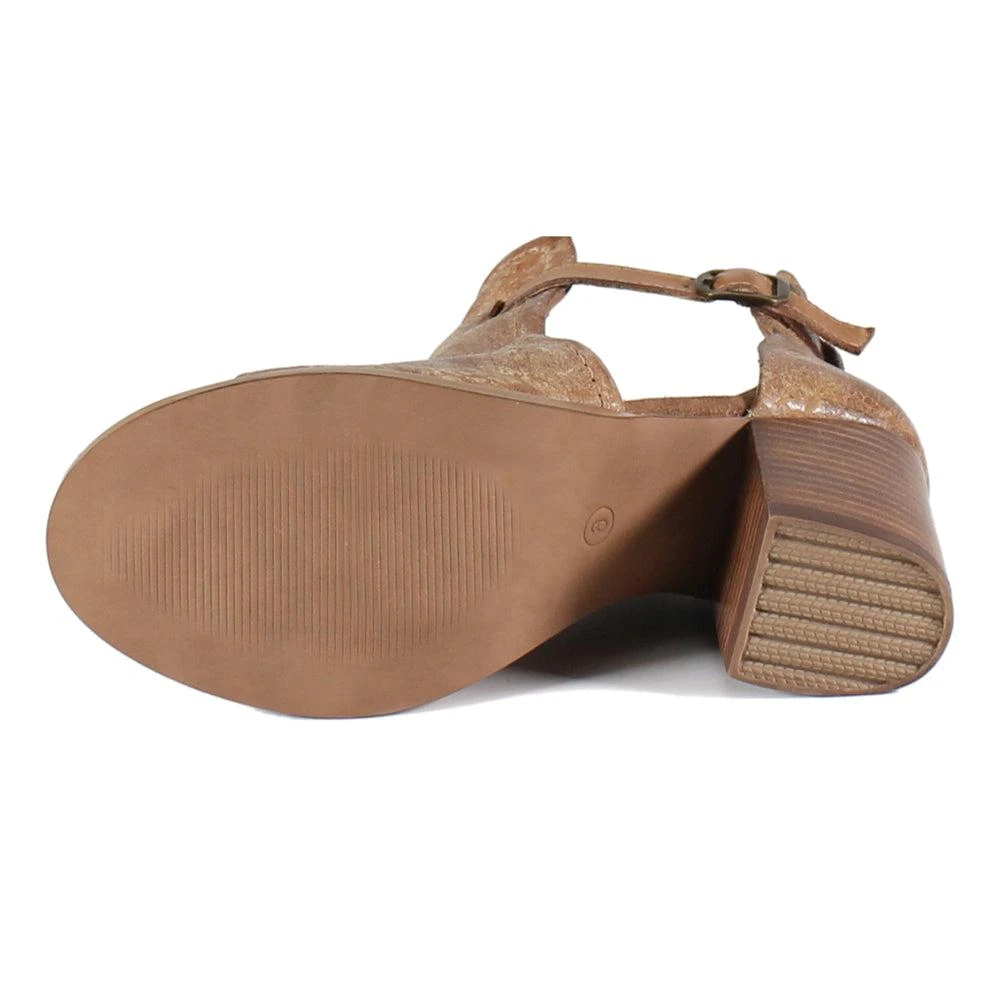 Diba True Low Tide Leather Round Toe Block Heel Pumps 5