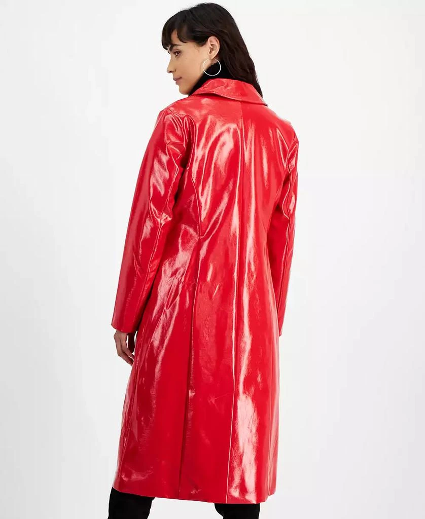 Bar III Women's Patent Snap-Front Trench Coat, Created for Macy's 2
