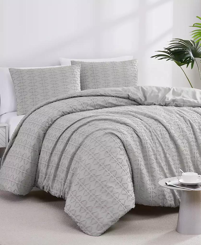 SOUTHSHORE FINE LINENS Dhara 3 Piece Textured Duvet Cover Set