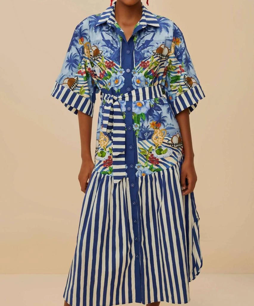 Farm Rio Farm Rio - Fresh Table Scarf Midi Dress 2