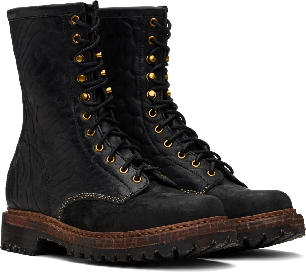 VisVim Black Scout Plain Toe Hi-Folk Boots 4