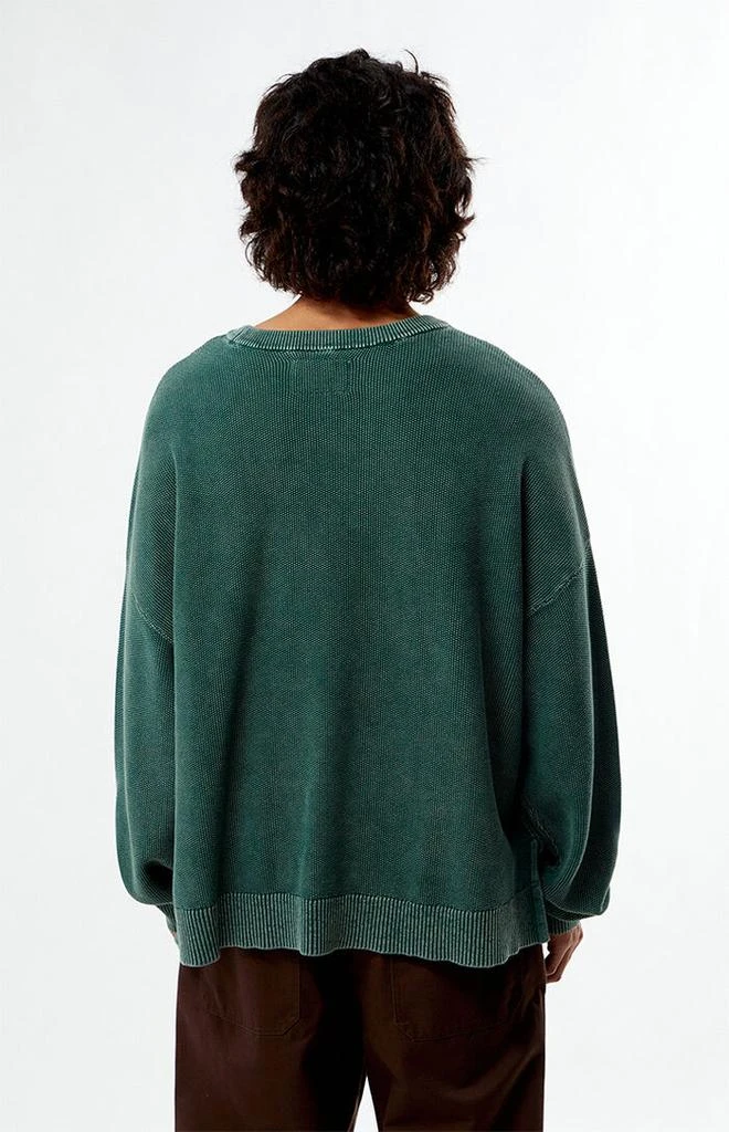 PacSun Green Textured Crew Neck Sweater 4