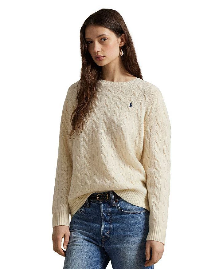 Ralph Lauren Cable Wool Cashmere Crewneck Sweater