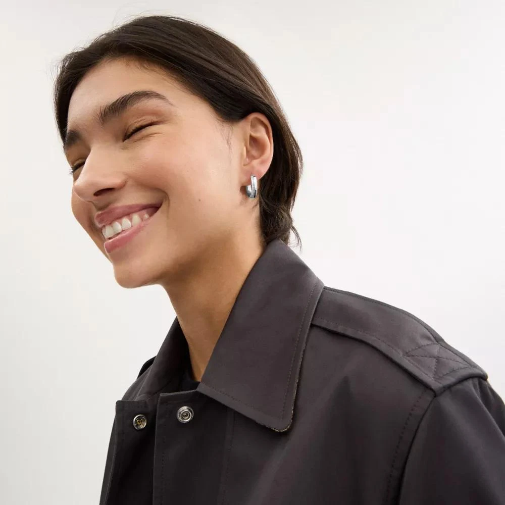 Coach Pavé Hoop Earrings 3