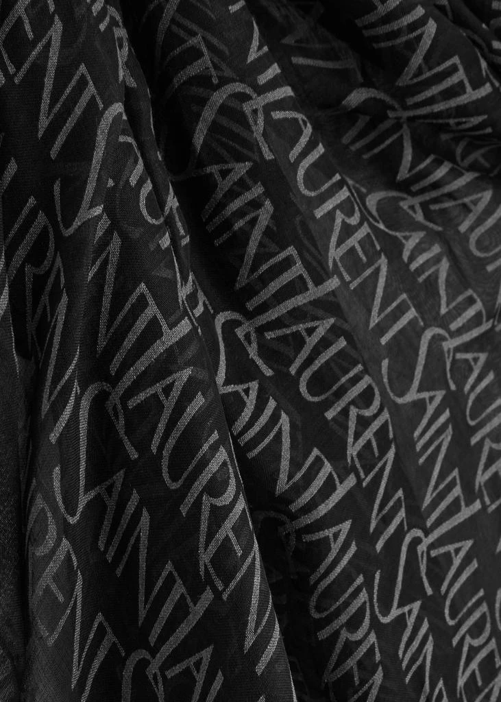 Yves Saint Laurent Logo-monogrammed semi-sheer scarf 3