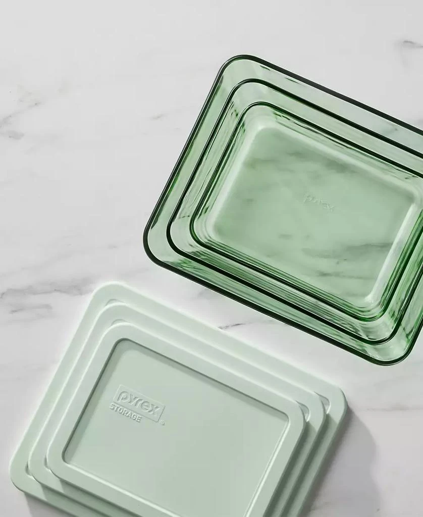 Pyrex Simply Store Tinted 6-Pc Rectangle Storage Set with Plastic Lids 3