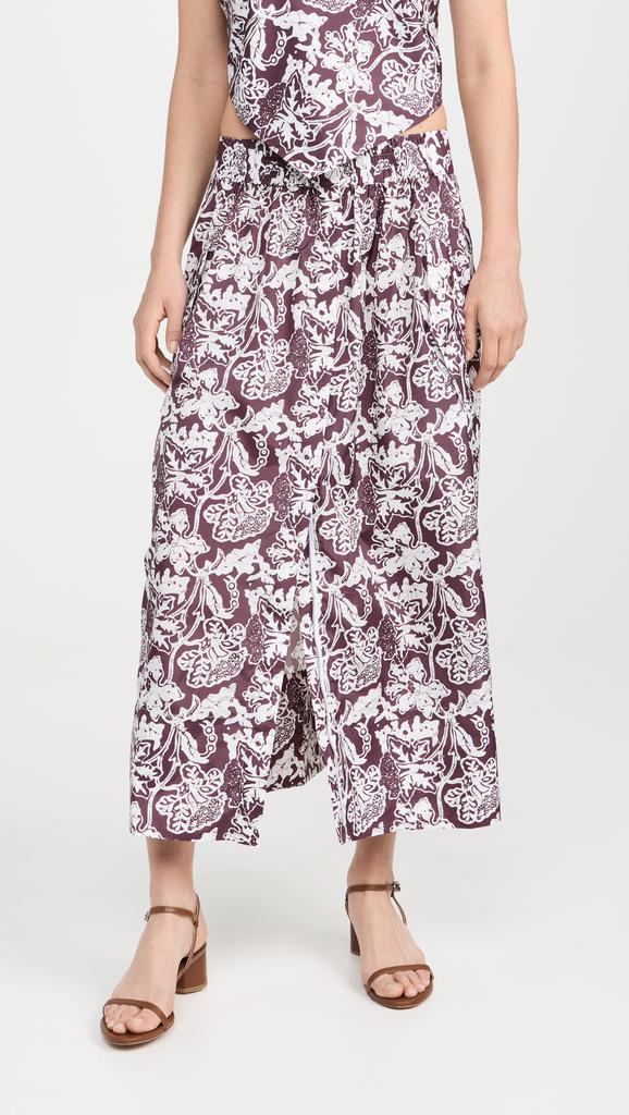 Tibi Recycled Nylon Batik Full Skirt