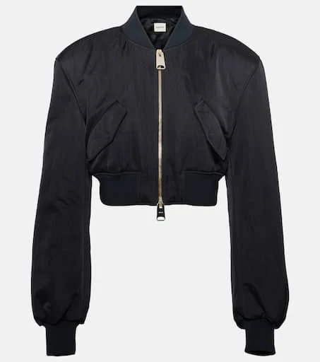 Khaite Reggie oversized satin bomber jacket 1