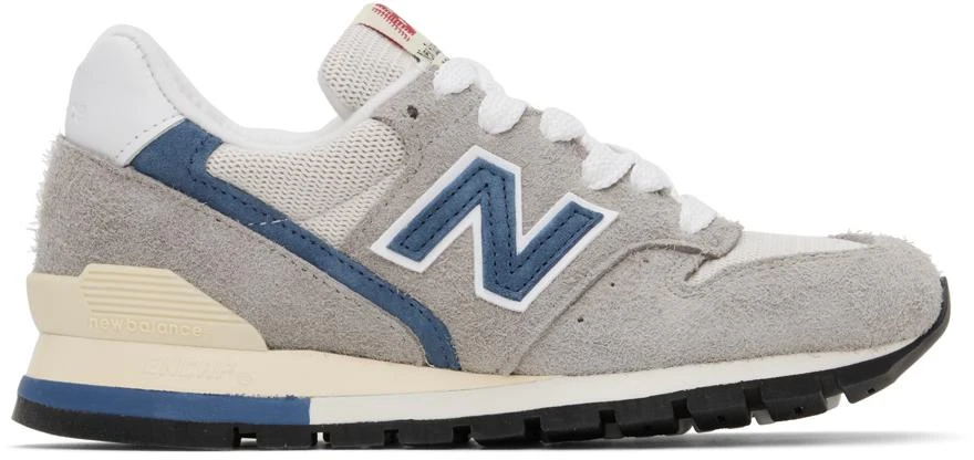 New Balance Gray & Blue Made In USA 996 Sneakers 1