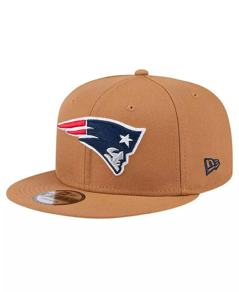 New Era Men's Tan New England Patriots Color Pack 9FIFTY Snapback Hat with Side Patch 3