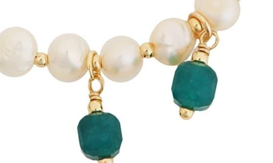 Panacea Agate Charm Pearl Beaded Bracelet 2