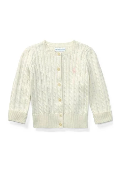 Ralph Lauren Baby Girls Cable Knit Cotton Cardigan