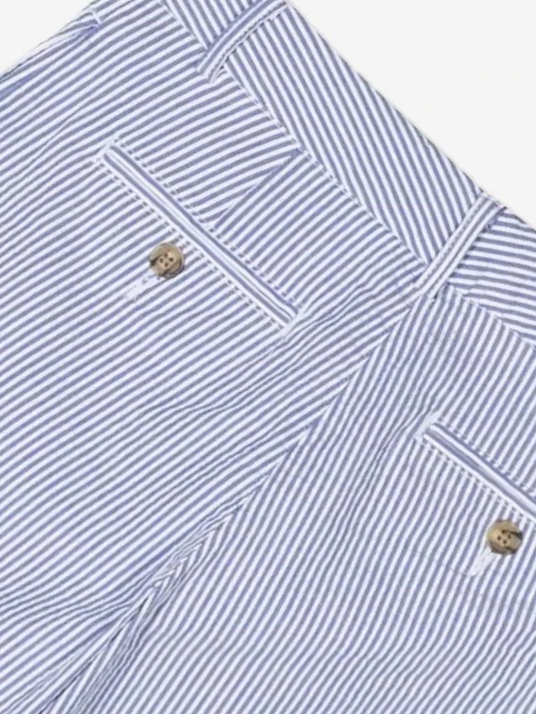 Ralph Lauren Boys Seersucker Preppy Shorts in Blue 5