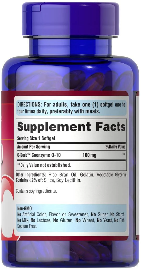 Puritan's Pride Q-SORB Co Q-10 100 mg 240 Softgels 7