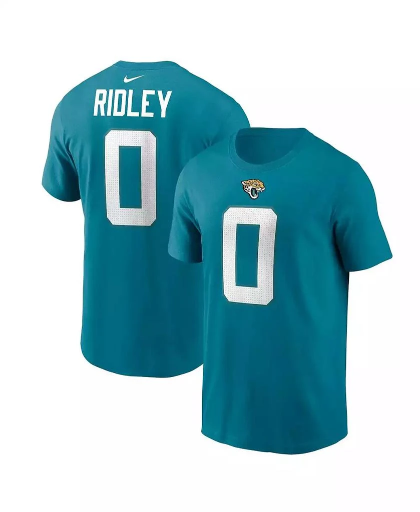 NIKE Men's Calvin Ridley Teal Jacksonville Jaguars Player Name and Number T-shirt 1