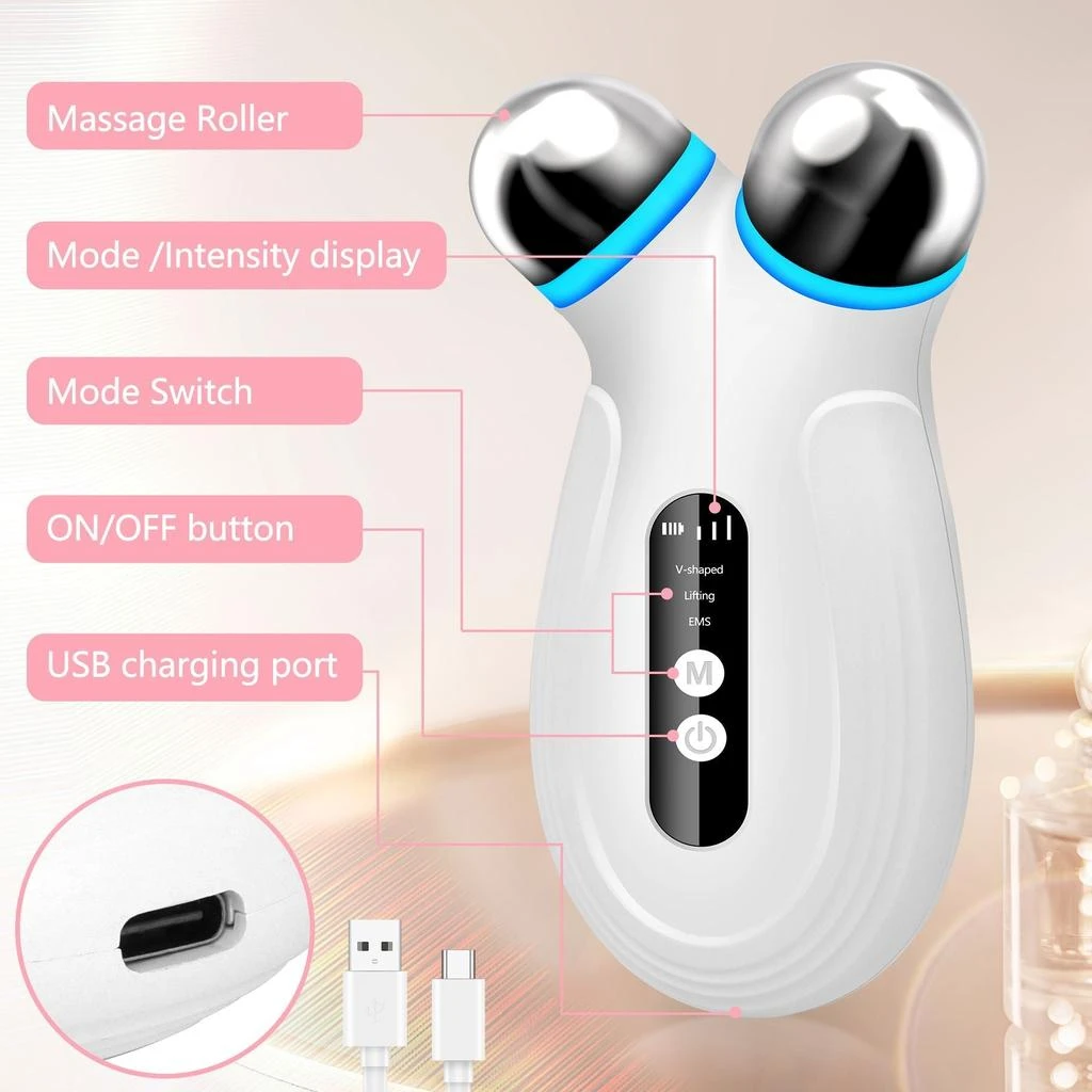 PROXXI Anti Aging and Wrinkles Microcurrent Facial Device, Boost Skin Care Products Absorption - White 3