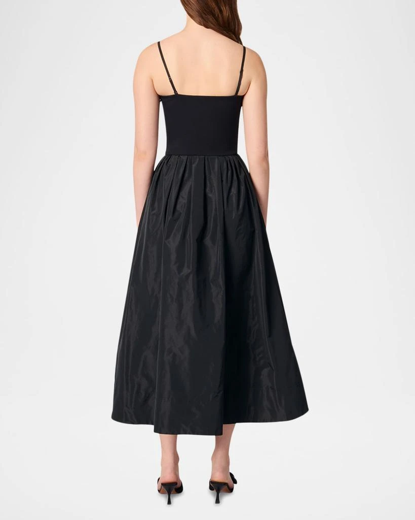 Maje Rabiana Mixed-Media Midi Dress 3