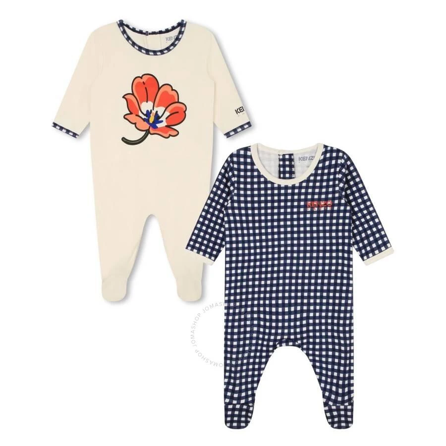 Kenzo Kids Embroidered Logo Organic Cotton Pajamas 1