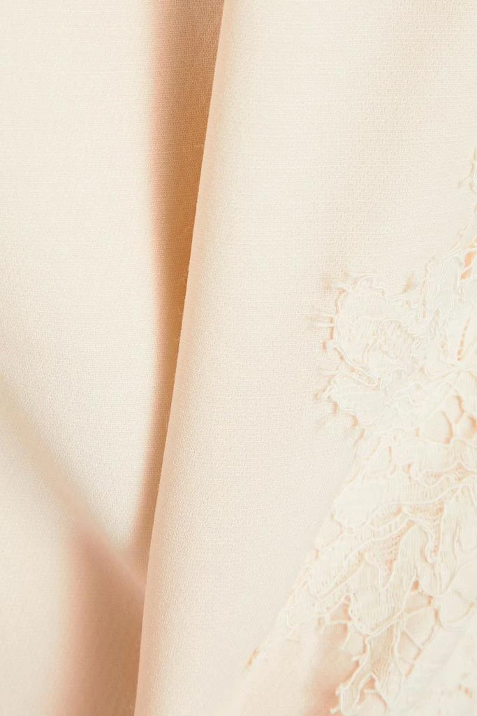 Valentino Lace-paneled cotton-blend crepe mini dress 4