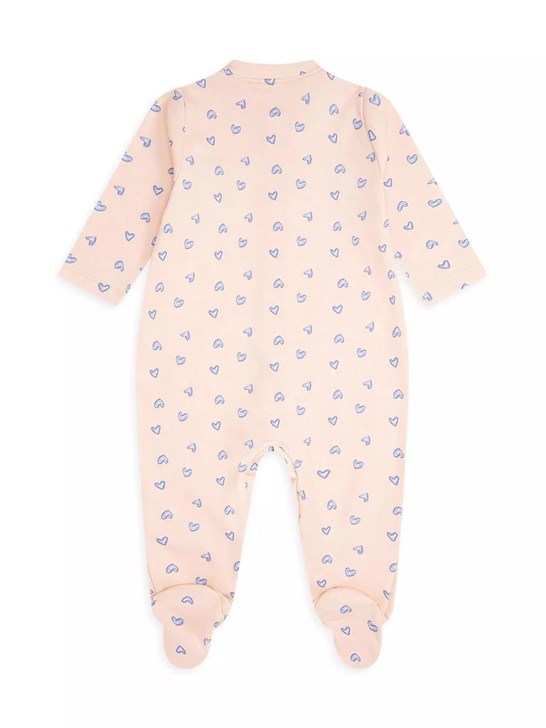 Marie Chantal Baby Girl's Love Heart Cotton Footie 2