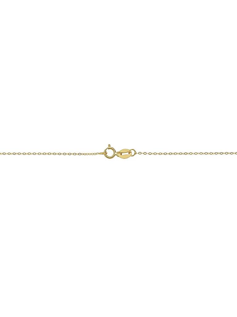Oradina 14K Yellow Solid Gold Zodiac Pendant Necklace