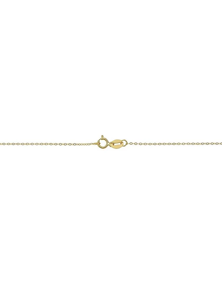 Oradina 14K Yellow Solid Gold Zodiac Pendant Necklace 2