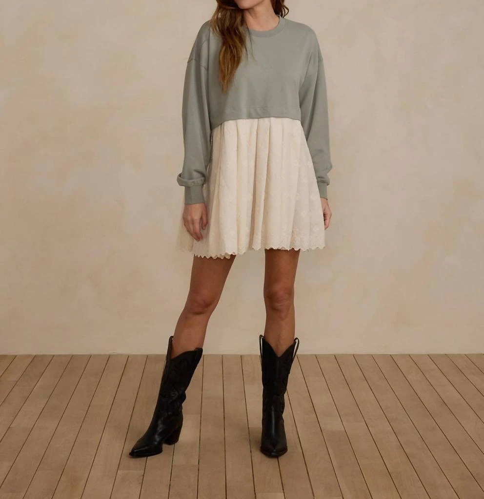 Rylee + Cru Women Sweatshirt Dress In Laurel 3