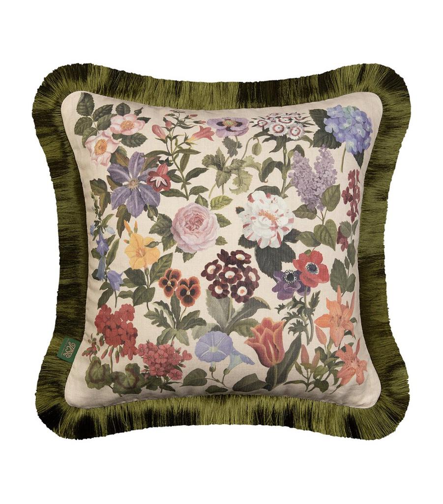 House of Hackney Linen-Blend Floralia Cushion