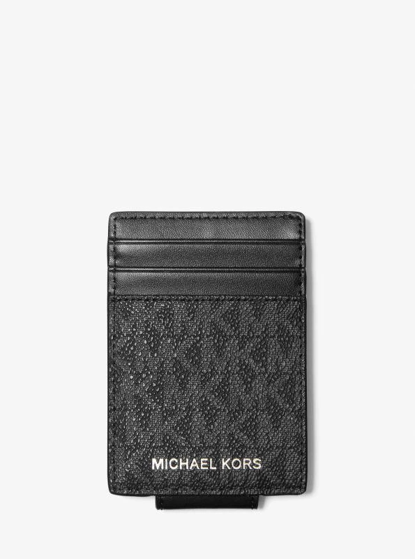 Michael Kors Cooper Signature Logo Money Clip Card Case 1