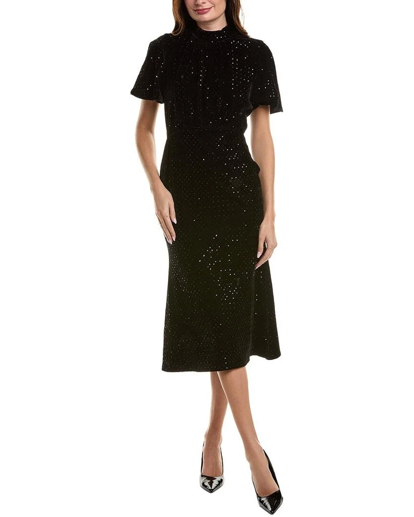 julia jordan Velvet Midi Dress 1