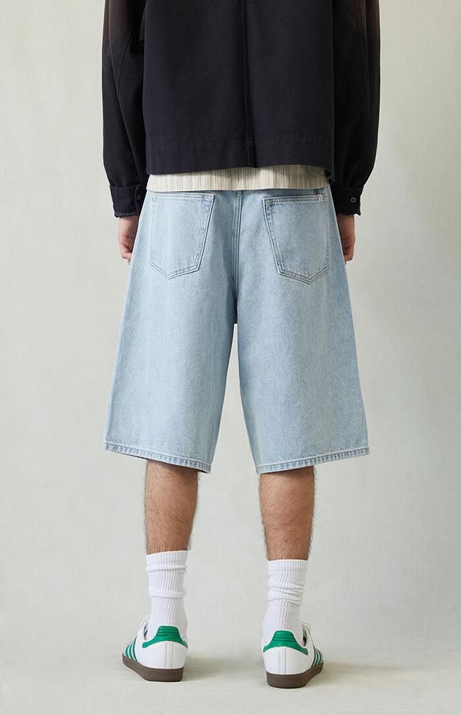 パンツ Baggy Denim Short Light Washed Indigo 34 Pacsun Light Indigo Extreme Baggy Denim Shorts | PacSun
