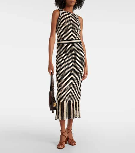 Zimmermann Halliday crochet cotton midi skirt 2
