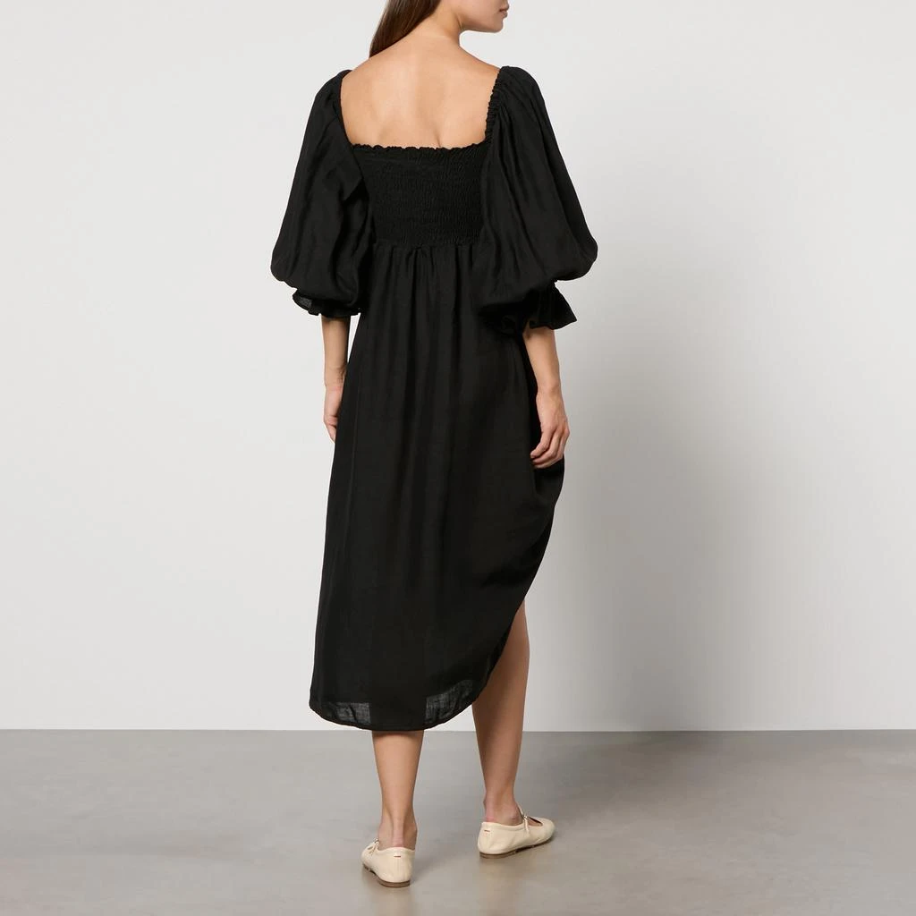 Sleeper Atlanta Rosette Linen Dress 2