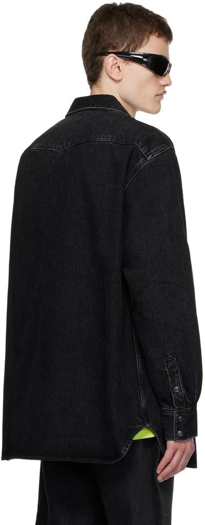 Acne Studios Black Press-Stud Denim Shirt 3