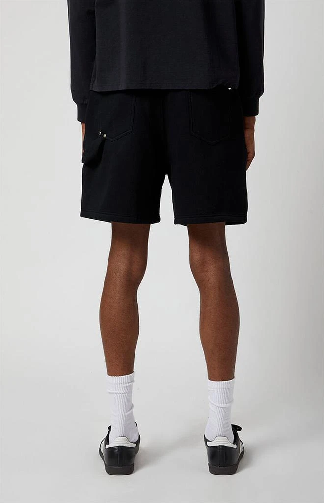 PacSun Black Carpenter Baggy Sweat Shorts 5