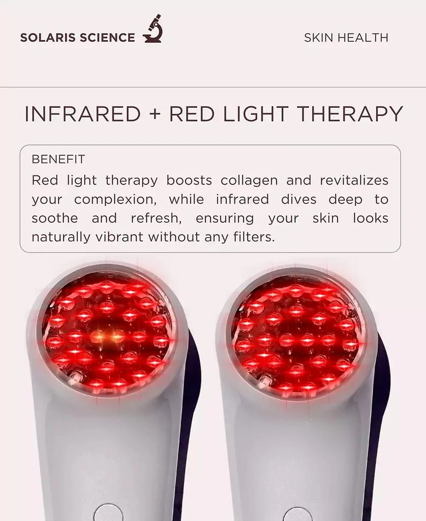 Solaris Laboratories NY Infrared + Red/Blue LED Facial Tool for Healthy Skin 4