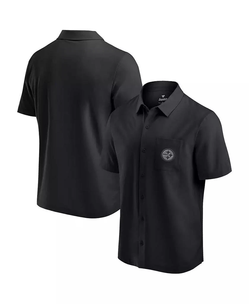 Fanatics Men's Black Pittsburgh Steelers Front Office Button-Up Shirt 1