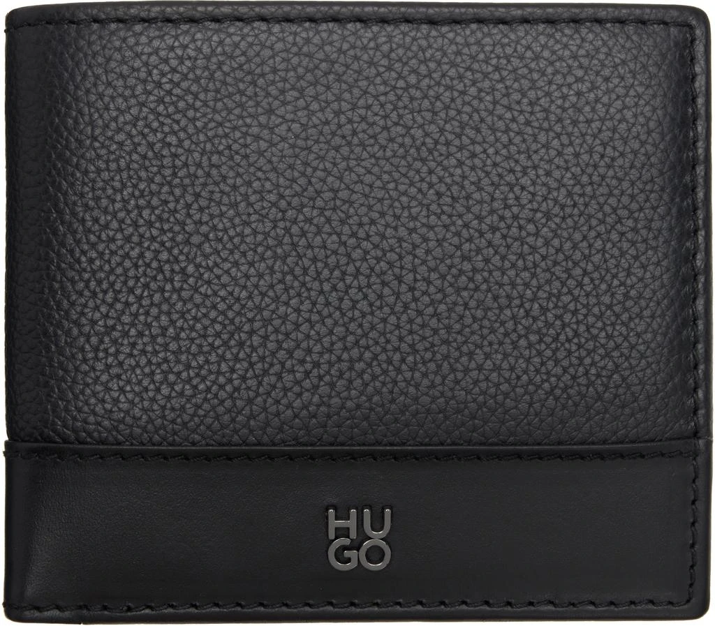 Hugo Boss Black Stacked-Logo Trim Wallet