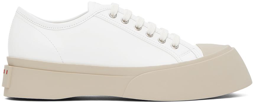 【関税＆送料込み】Marni 'Pablo' White Leather Sneakers Pablo leather sneakers in white - Marni | Mytheresa