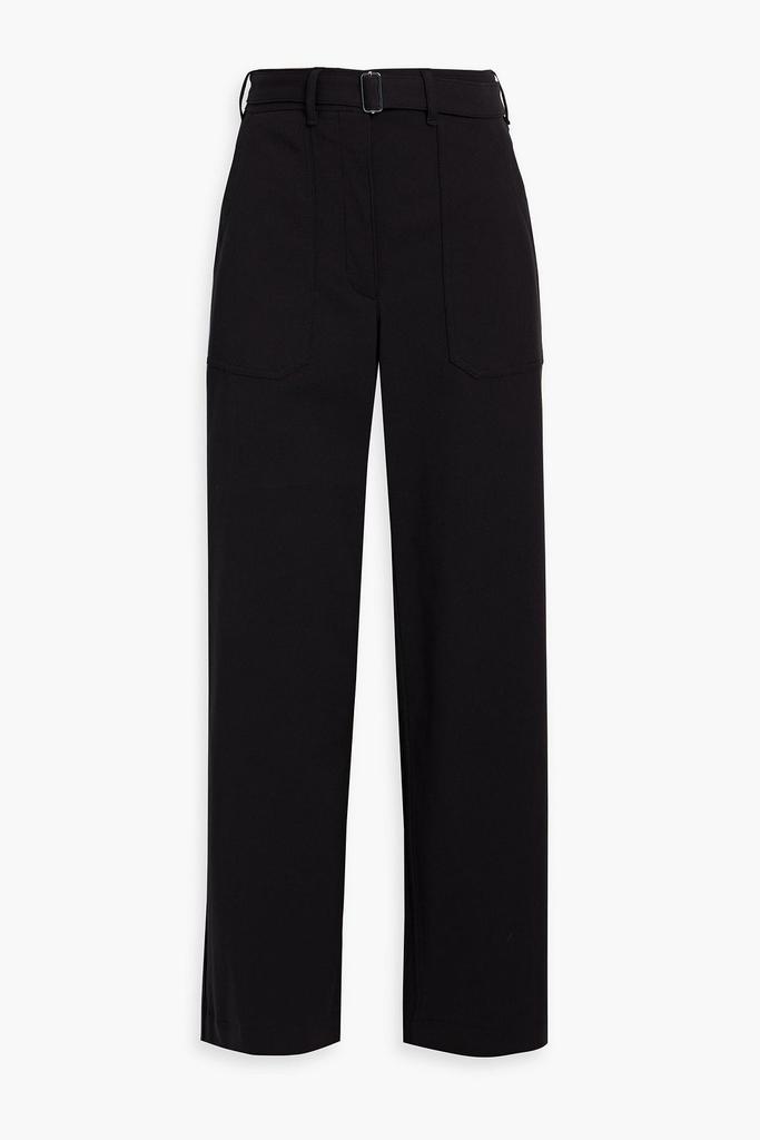 Theory Belted cotton-blend twill wide-leg pants
