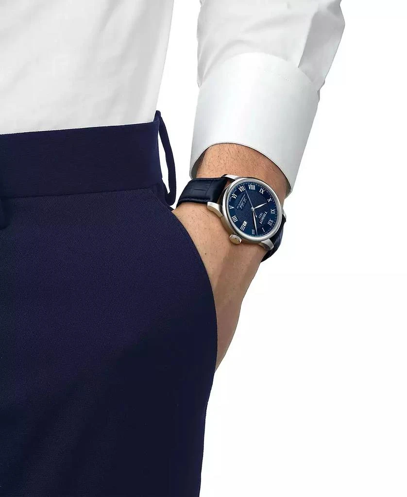 Tissot Men
s Blue Leather Bracelet Watch, 39.30mm 5