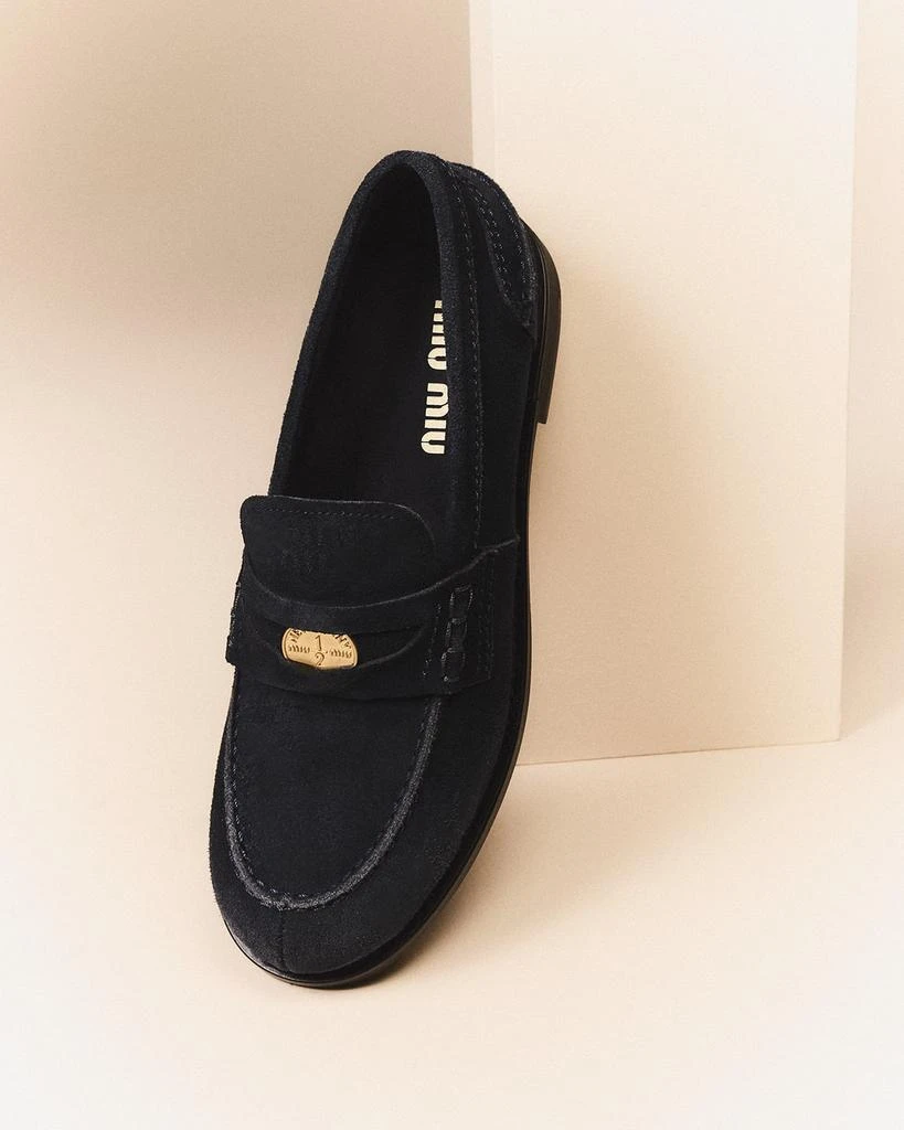 Miu Miu Suede Penny Loafers 2
