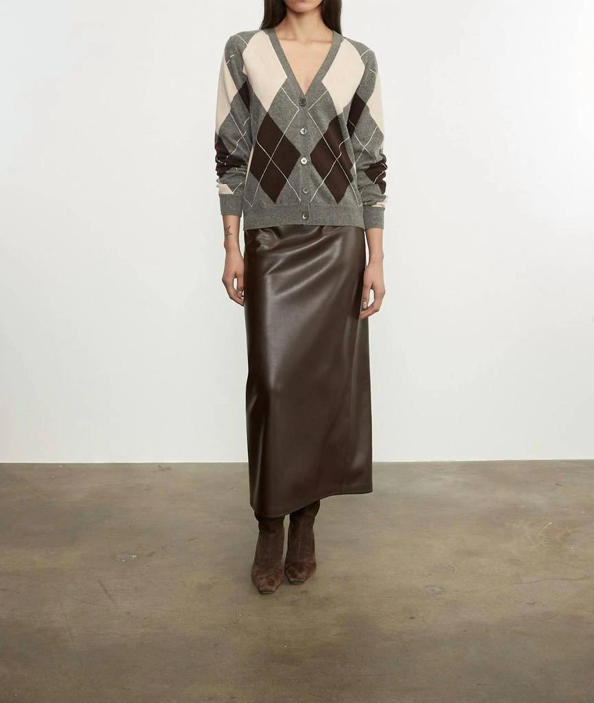 Enza Costa Enza Costa - KNIT CASHMERE ARGYLE CARDIGAN