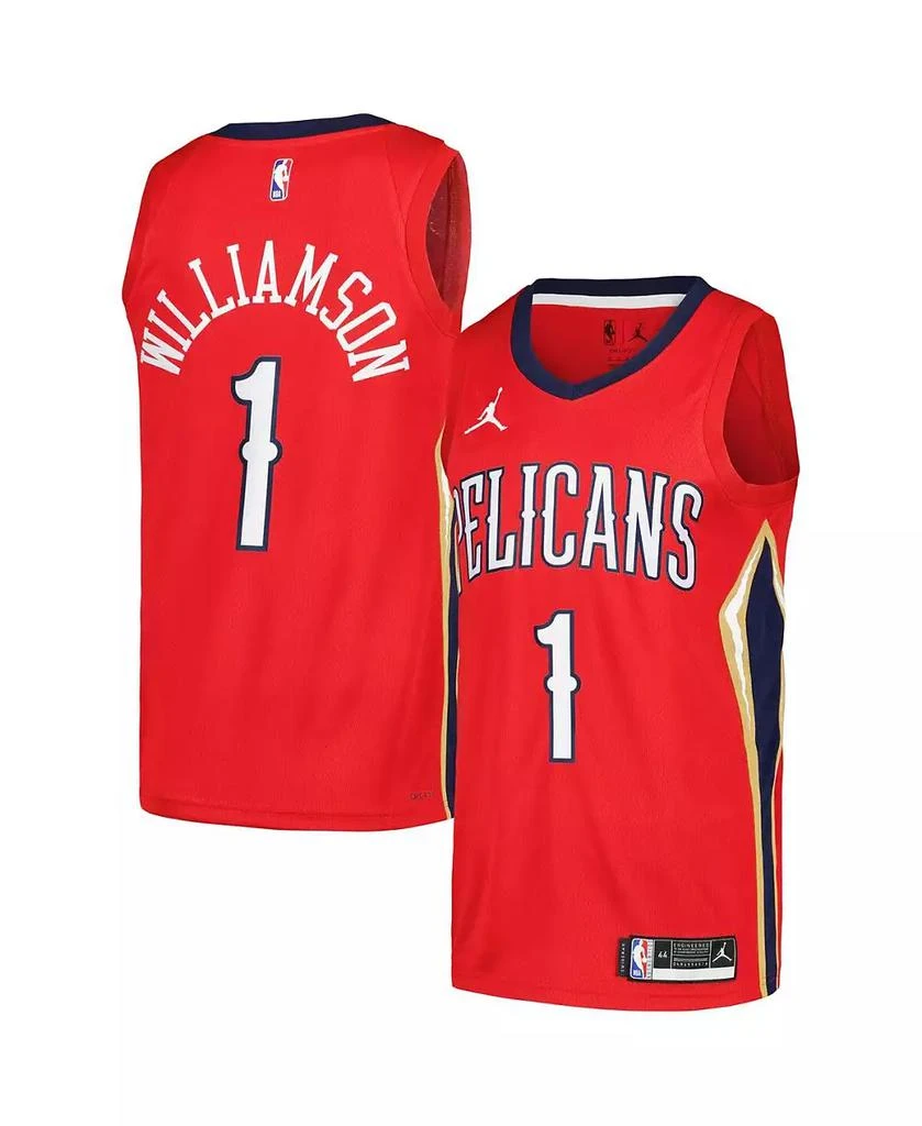 Jordan Men's Zion Williamson Red New Orleans Pelicans Swingman Player Jersey - Statement Edition 1