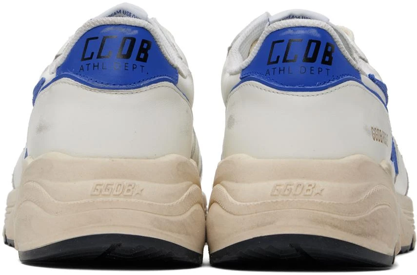 Golden Goose White & Blue Running Sole Sneakers 2