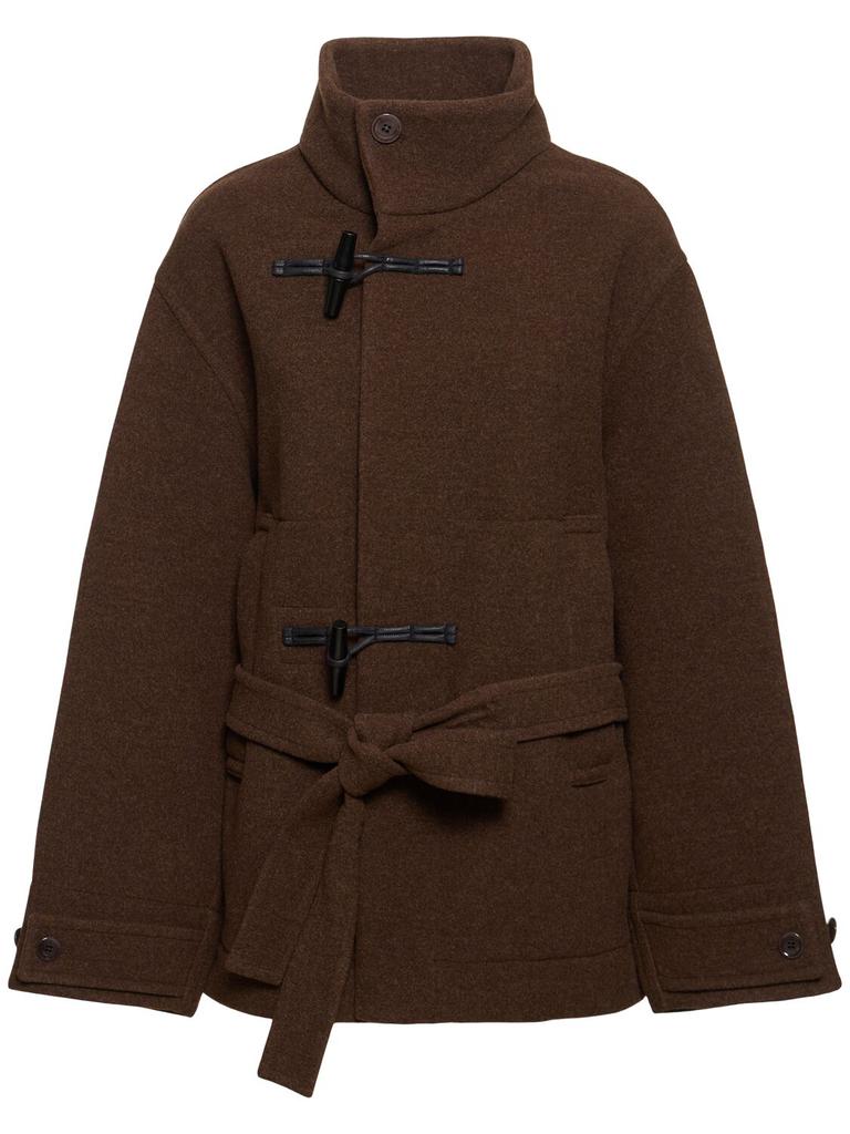 LEMAIRE Belted Double Wool Short Coat