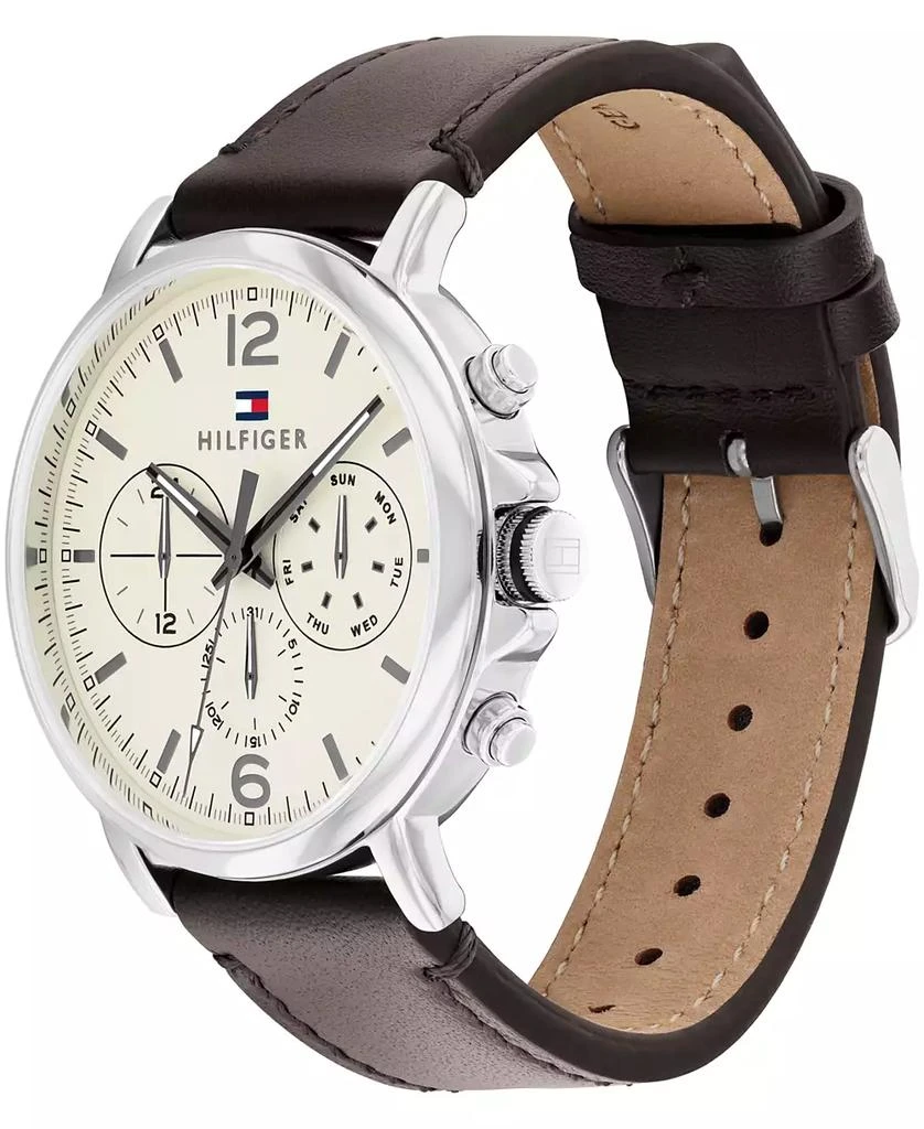 Tommy Hilfiger Men's Dark Brown Leather Watch 44mm 2