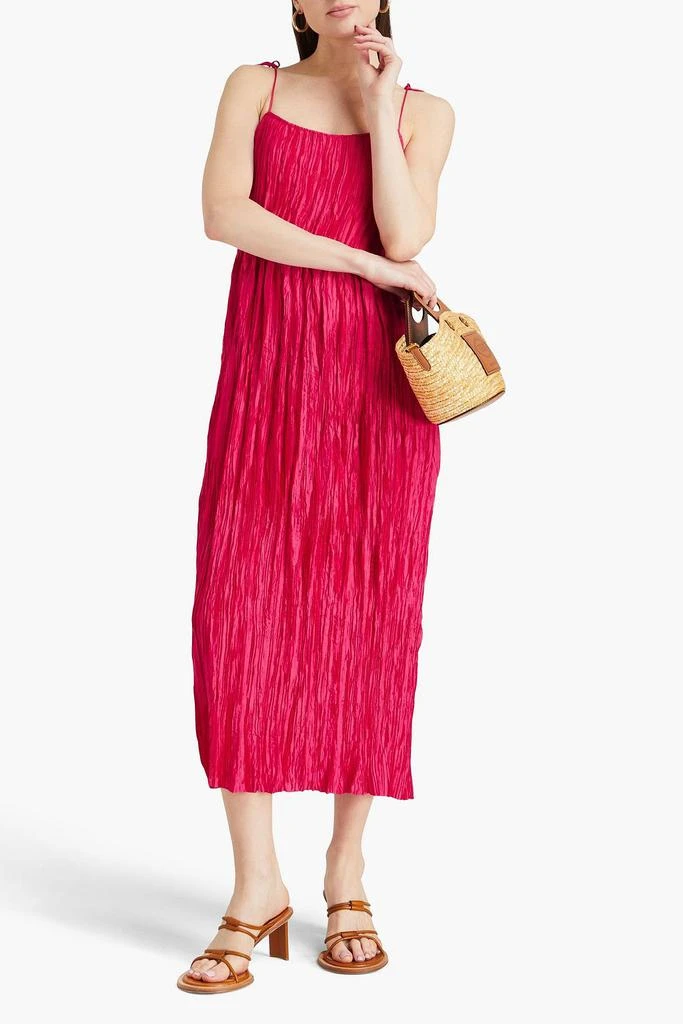 Ulla Johnson Orla plissé-satin midi dress 2
