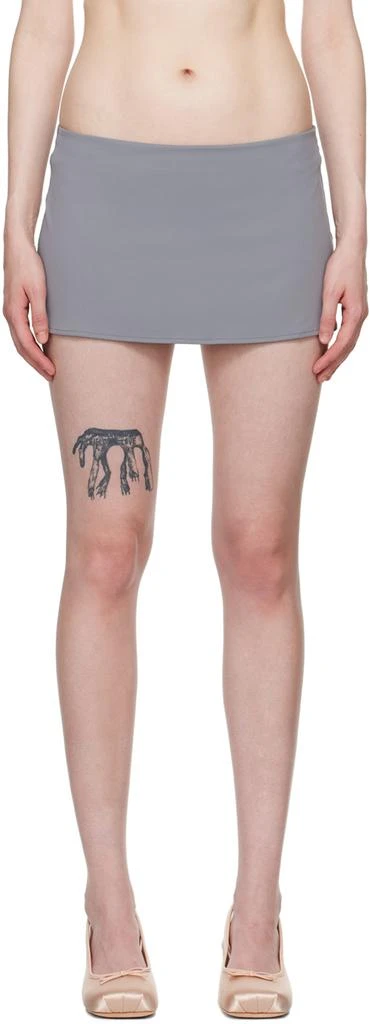 GUIZIO Gray Micro Miniskirt