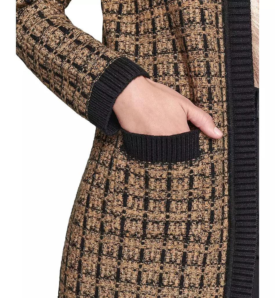 Karl Lagerfeld Paris Women's Tweed Duster Cardigan 4